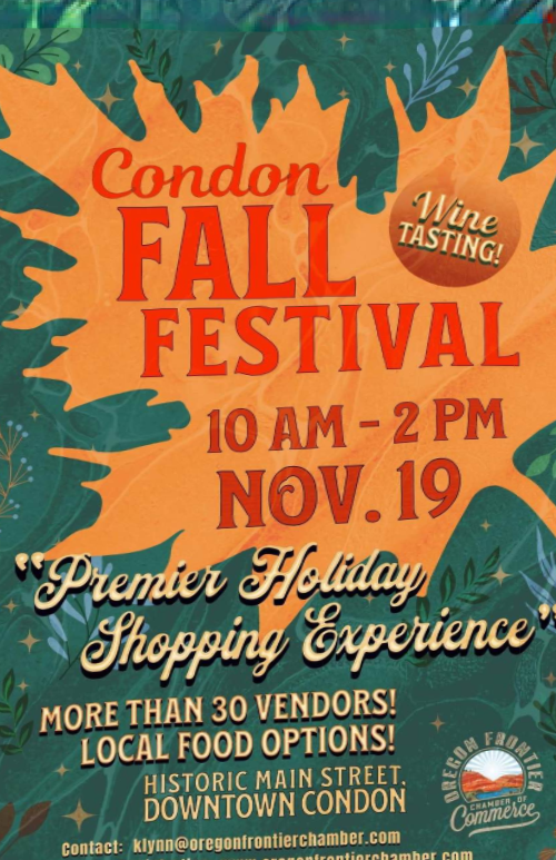 Condon Fall Festival Nov. 19 10am-2pm